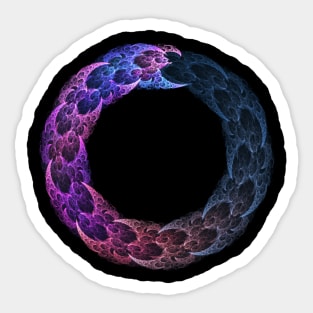 Circle Replication - Black Background Sticker